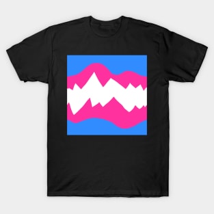 trans flag mouth agape T-Shirt